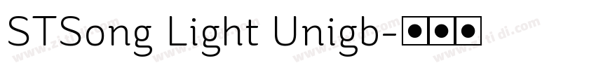 STSong Light Unigb字体转换